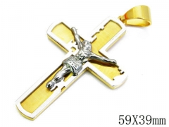 HY Stainless Steel 316L Cross Pendant-HYC09P0143HLZ