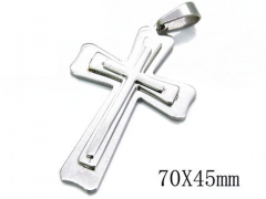 HY Stainless Steel 316L Cross Pendant-HYC08P0073H00