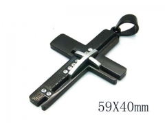 HY Stainless Steel 316L Cross Pendant-HYC09P0594HJE