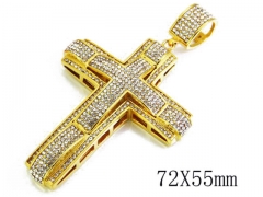 HY Stainless Steel 316L Cross Pendant-HYC15P0015K80
