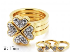 HY Stainless Steel 316L Small CZ Rings-HYC05R0720I10