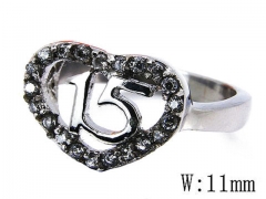 HY Stainless Steel 316L Small CZ Rings-HYC05R0695H60