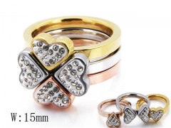 HY Stainless Steel 316L Small CZ Rings-HYC05R0718I40