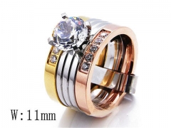 HY Stainless Steel 316L Small CZ Rings-HYC05R0732I60