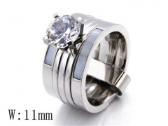 HY Stainless Steel 316L Small CZ Rings-HYC05R0750I30