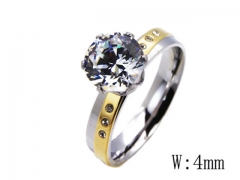 HY Stainless Steel 316L Small CZ Rings-HYC05R0780H00