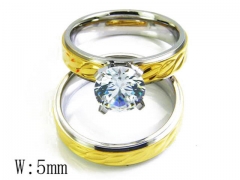 HY Stainless Steel 316L Small CZ Rings-HYC05R0886H40
