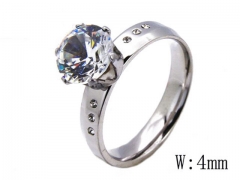 HY Stainless Steel 316L Small CZ Rings-HYC05R0789P0