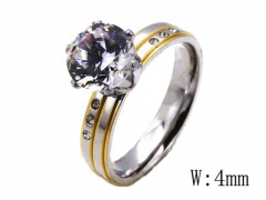 HY Stainless Steel 316L Small CZ Rings-HYC05R0774H00