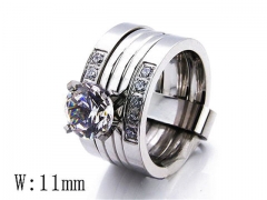 HY Stainless Steel 316L Small CZ Rings-HYC05R0734I30