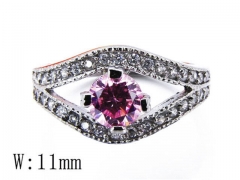 HY Stainless Steel 316L Small CZ Rings-HYC05R0649I00