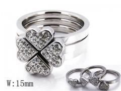 HY Stainless Steel 316L Small CZ Rings-HYC05R0717H80