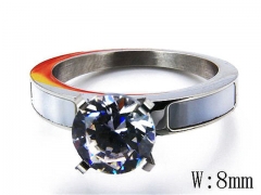 HY Stainless Steel 316L Small CZ Rings-HYC05R0713H40