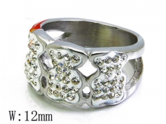 HY Stainless Steel 316L Small CZ Rings-HYC15R0665H45