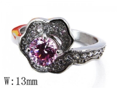 HY Stainless Steel 316L Small CZ Rings-HYC05R0685I00