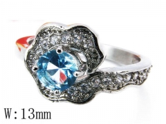 HY Stainless Steel 316L Small CZ Rings-HYC05R0686I00
