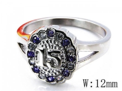 HY Stainless Steel 316L Small CZ Rings-HYC05R0698H70