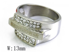HY Stainless Steel 316L Small CZ Rings-HYC15R0716H10