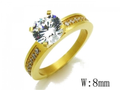HY Stainless Steel 316L Small CZ Rings-HYC05R0827I00