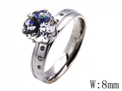 HY Stainless Steel 316L Small CZ Rings-HYC05R0793P0