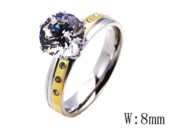 HY Stainless Steel 316L Small CZ Rings-HYC05R0779H00