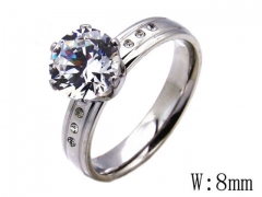 HY Stainless Steel 316L Small CZ Rings-HYC05R0792P0