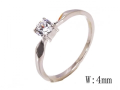 HY Stainless Steel 316L Small CZ Rings-HYC30R0260