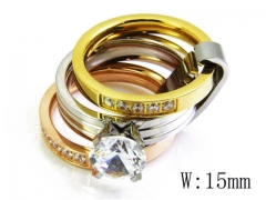 HY Stainless Steel 316L Small CZ Rings-HYC05R0883I30