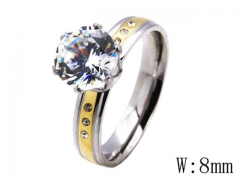 HY Stainless Steel 316L Small CZ Rings-HYC05R0777H00