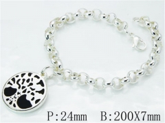 HY Stainless Steel 316L Silvering Bracelets-HYC70B0428OZ