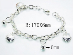 HY Stainless Steel 316L Silvering Bracelets-HYC70B0483MW
