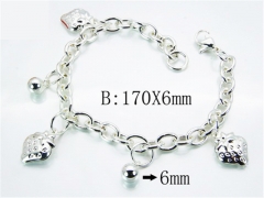 HY Stainless Steel 316L Silvering Bracelets-HYC70B0484MQ