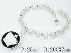 HY Stainless Steel 316L Silvering Bracelets-HYC70B0429OZ