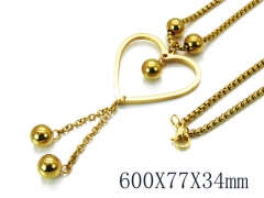 HY Stainless Steel 316L Necklaces-HYC02N0071HJS