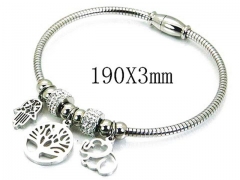 HY Stainless Steel 316L Bangle-HYC55B0613NS