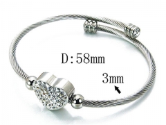 HY Stainless Steel 316L Bangle-HYC91B0096IIS