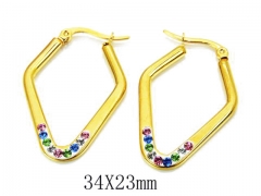 HY Wholesale 316L Stainless Steel Earrings-HYC67E0035L0