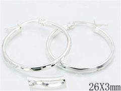 HY 316L Stainless Steel Plating Silver Earrings-HYC70E0491KZ