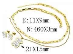 HY Wholesale 316L Stainless Steel jewelry Set-HY02S2802HMD