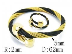 HY Stainless Steel 316L Bangle (Steel Wire)-HY38S0247HOW