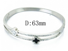 HY Wholesale Stainless Steel 316L Bangle(Crystal)-HY80B1028HJL