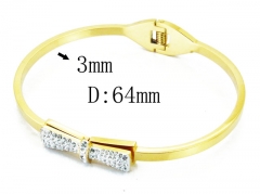 HY Wholesale Stainless Steel 316L Bangle(Crystal)-HY80B1026HKL