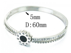 HY Wholesale Stainless Steel 316L Bangle(Crystal)-HY80B1019HKA