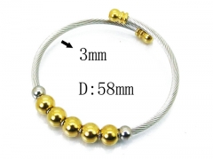 HY Stainless Steel 316L Bangle (Steel Wire)-HY38B0528HLT