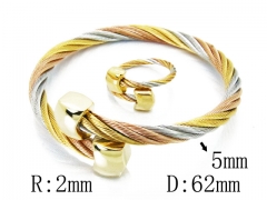 HY Stainless Steel 316L Bangle (Steel Wire)-HY38S0246HOD