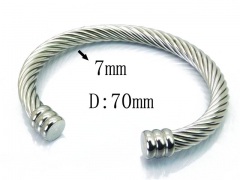 HY Stainless Steel 316L Bangle (Steel Wire)-HY38B0517HLA