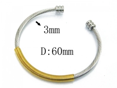 HY Stainless Steel 316L Bangle (Steel Wire)-HY38B0543HKF