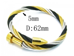 HY Stainless Steel 316L Bangle (Steel Wire)-HY38B0512HJT