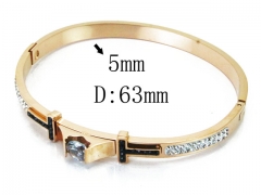 HY Wholesale Stainless Steel 316L Bangle(Crystal)-HY80B1036HNX