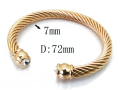 HY Stainless Steel 316L Bangle (Steel Wire)-HY38B0516HOY